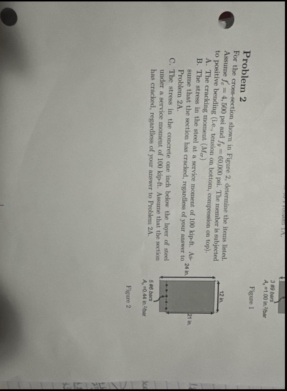 Problem 2 3 # 9 bars A 3 = 1 . 0 0 in . ? 2 ? ?