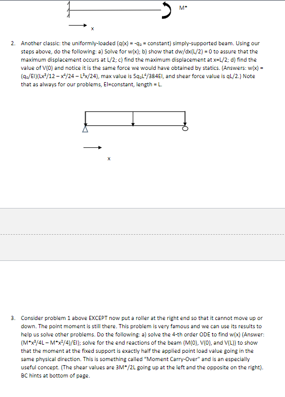 SOLVE FOR # 3 USE THE BEAM AT THE TOP OF THE PAGE