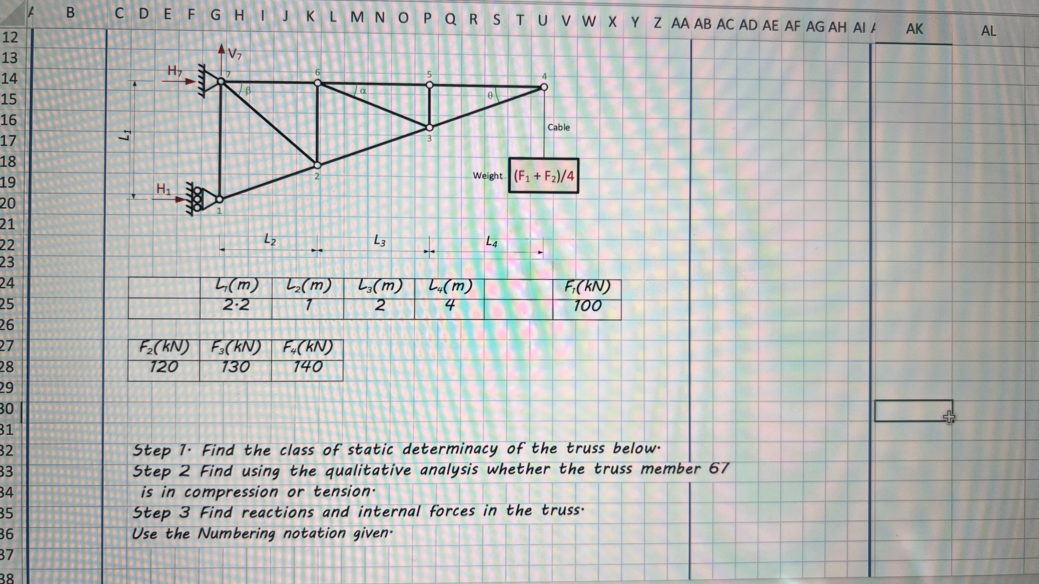 Step 7 . Find the class of static determinacy of