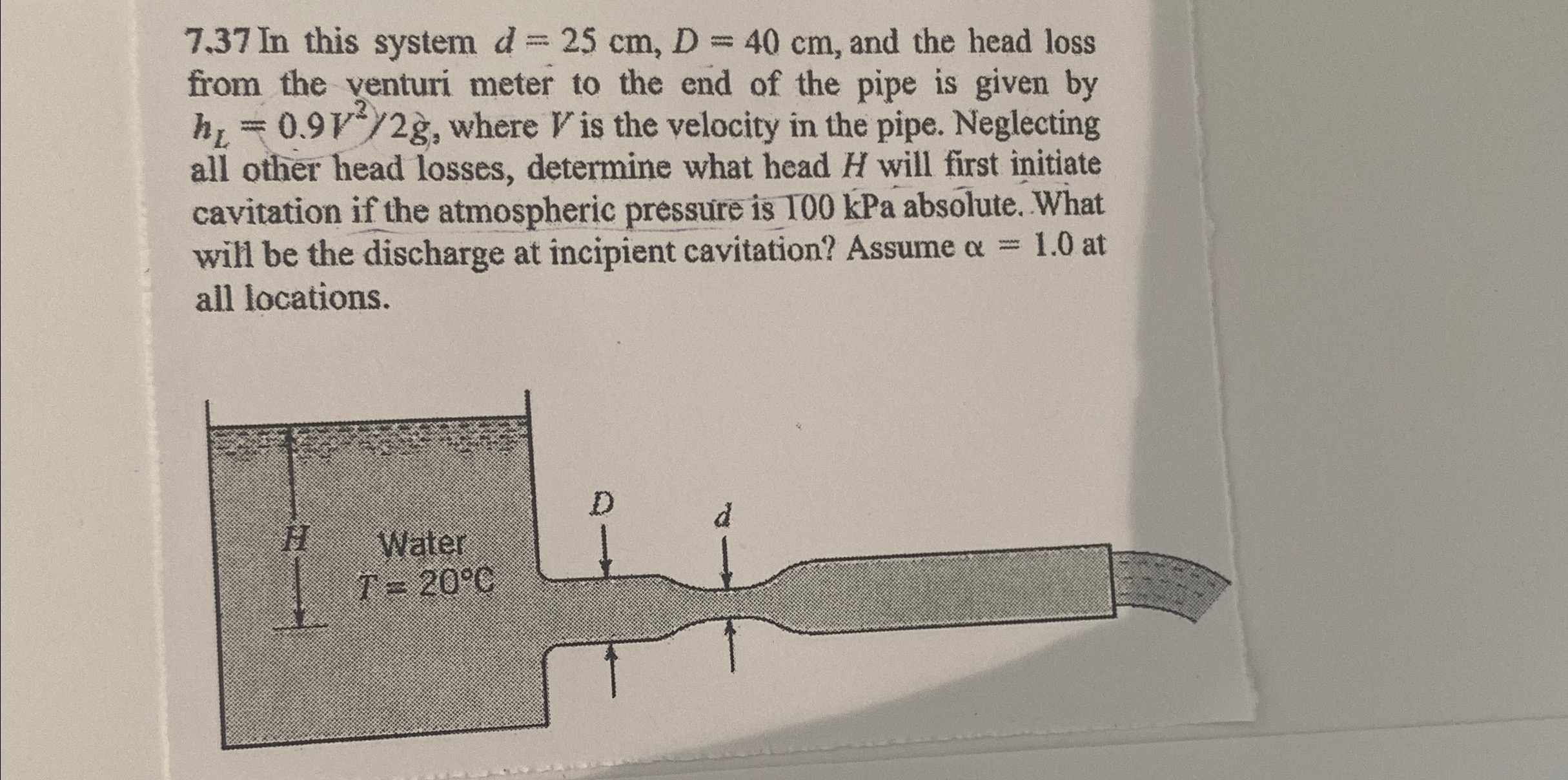 7 . 3 7 In this system d = 2 5 c m , D = 4 0 c m