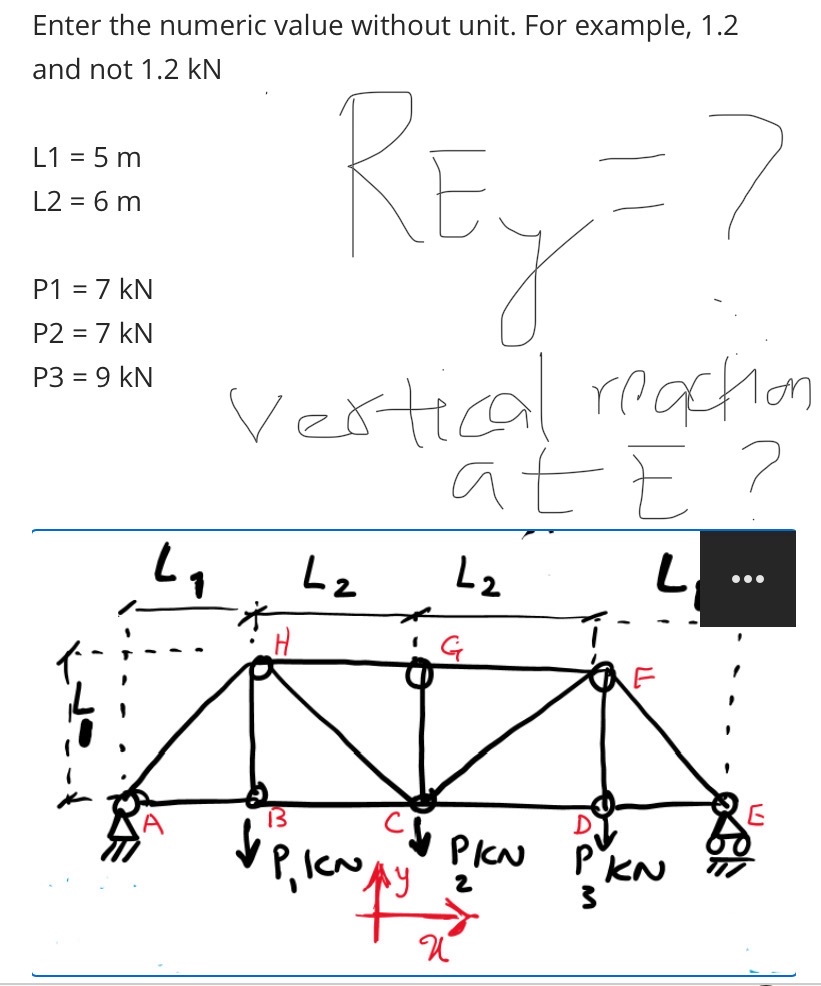 Enter the numeric value without unit. For