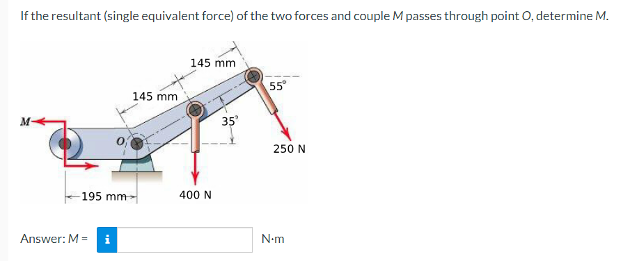 If the resultant ( single equivalent force ) of