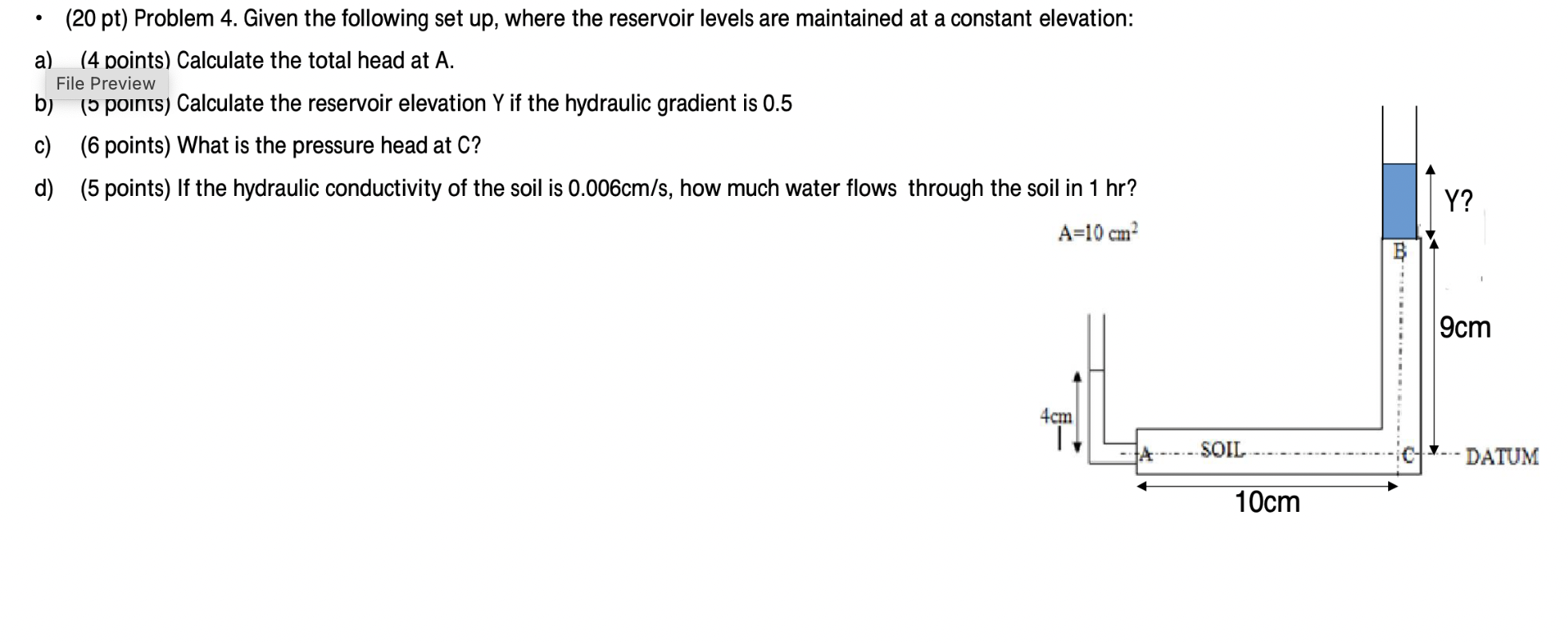 ( 2 0 p t ) Problem 4 . Given the following set