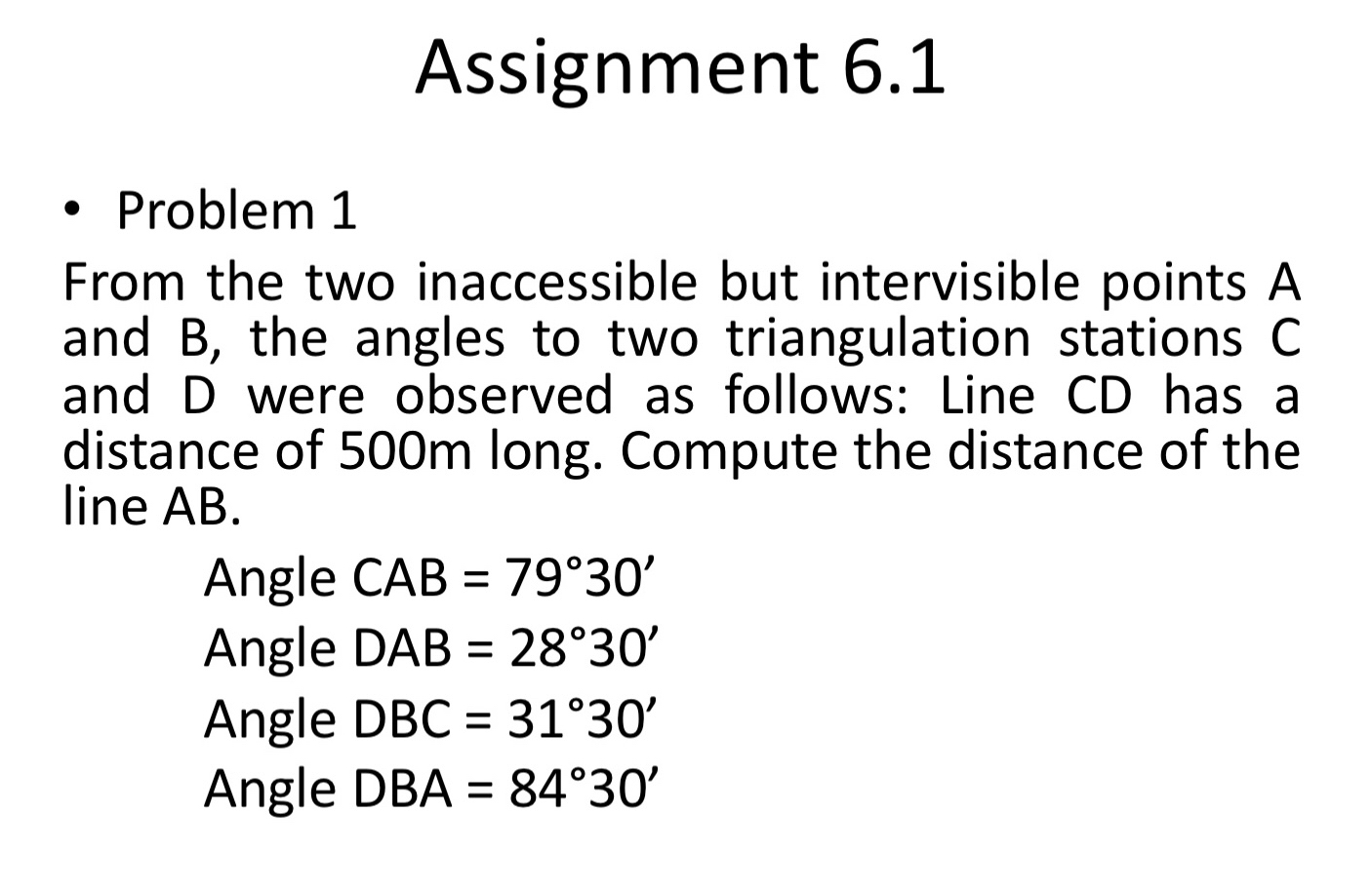 Assignment 6 . 1 Problem 1 From the two