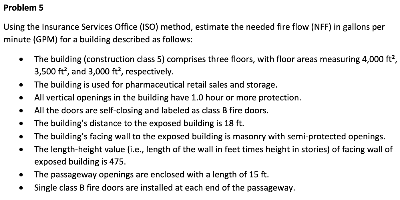 Problem 5 Using the Insurance Services Office (