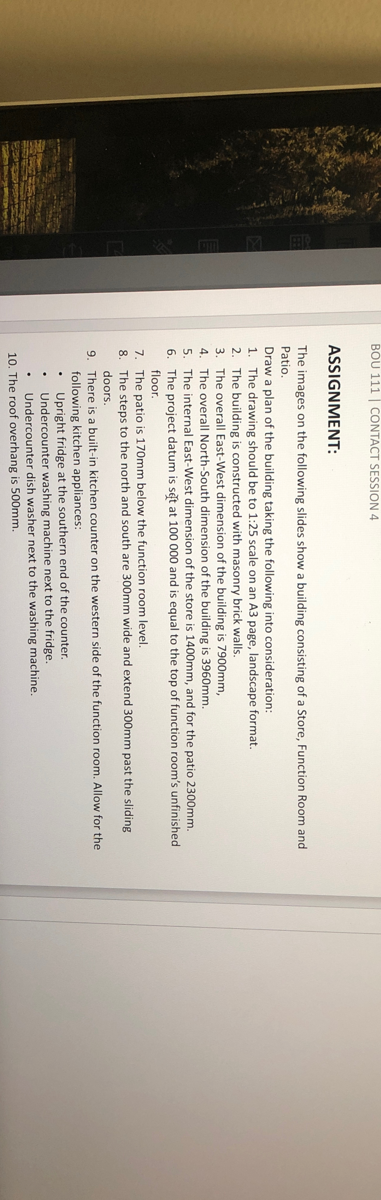 BOU 1 1 1 | CONTACT SESSION 4 ASSIGNMENT: The