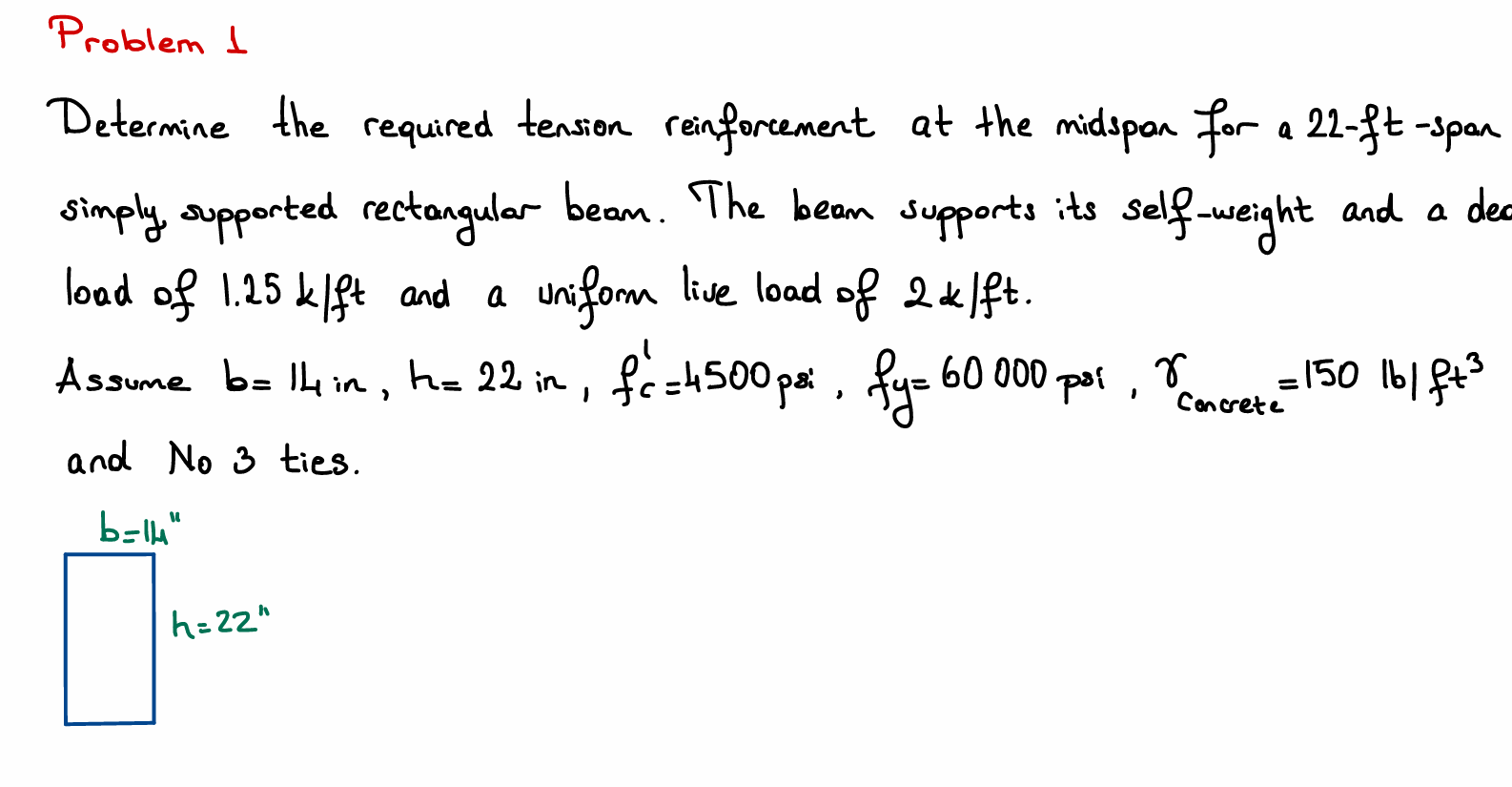 Problem 1 Determine the required tension