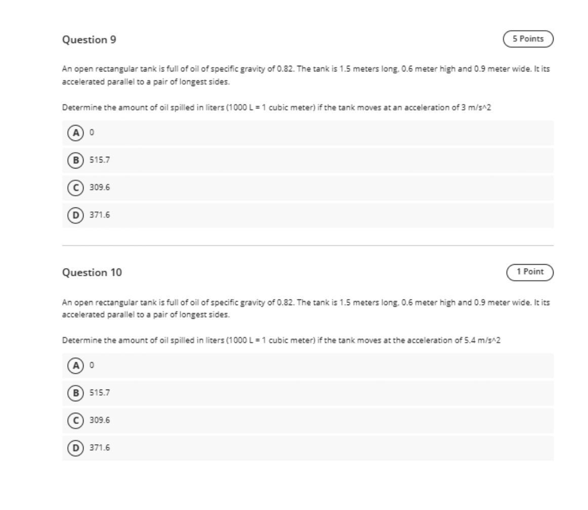 HYDRAULICS. Provide Clear Solution. Question 9 An