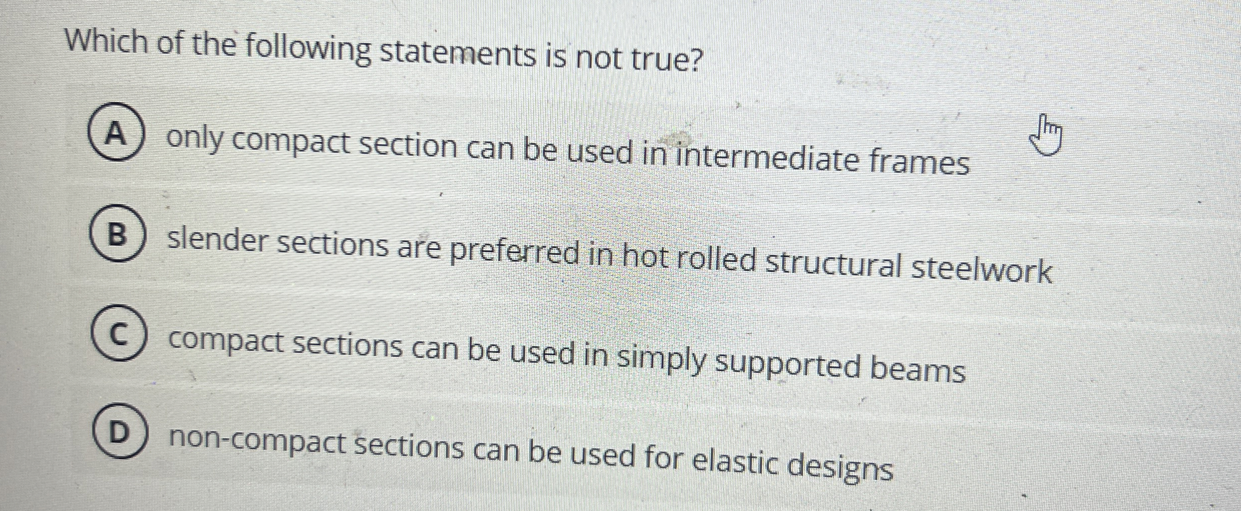 Which of the following statements is not true?