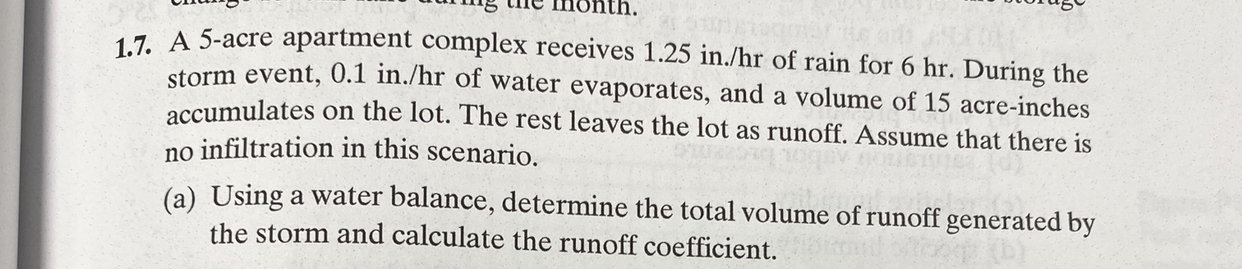 1 . 7 . A 5 - acre apartment complex receives 1 .