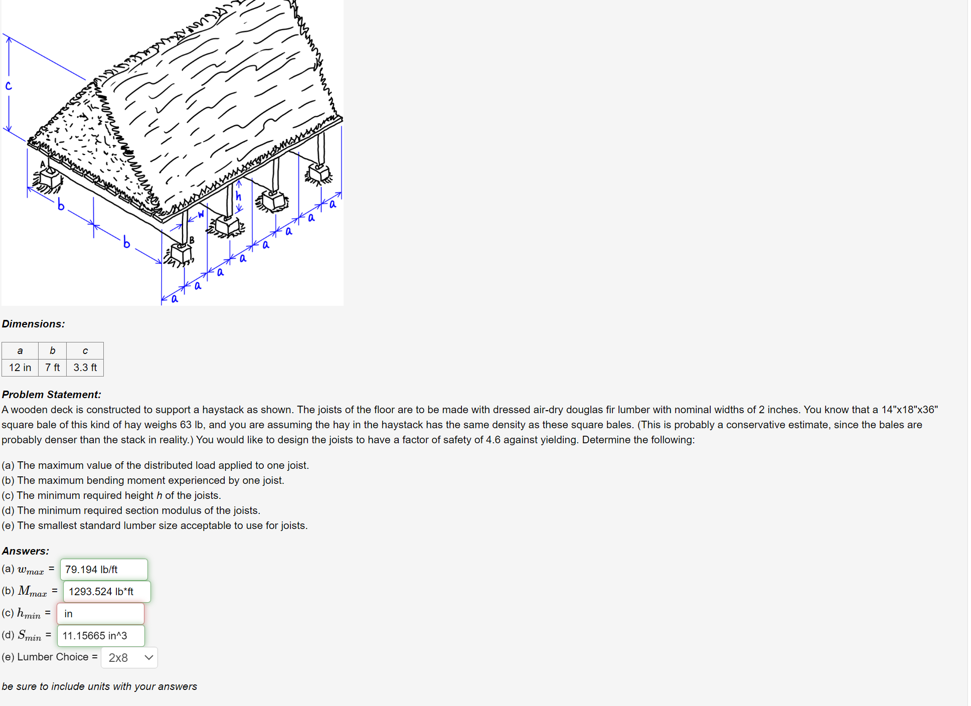 Dimensions: Problem Statement: A wooden deck is