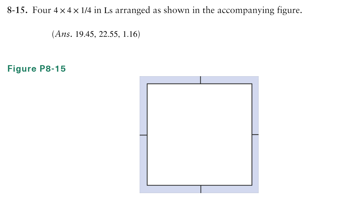 Find Sx and Zx values using the web and flange