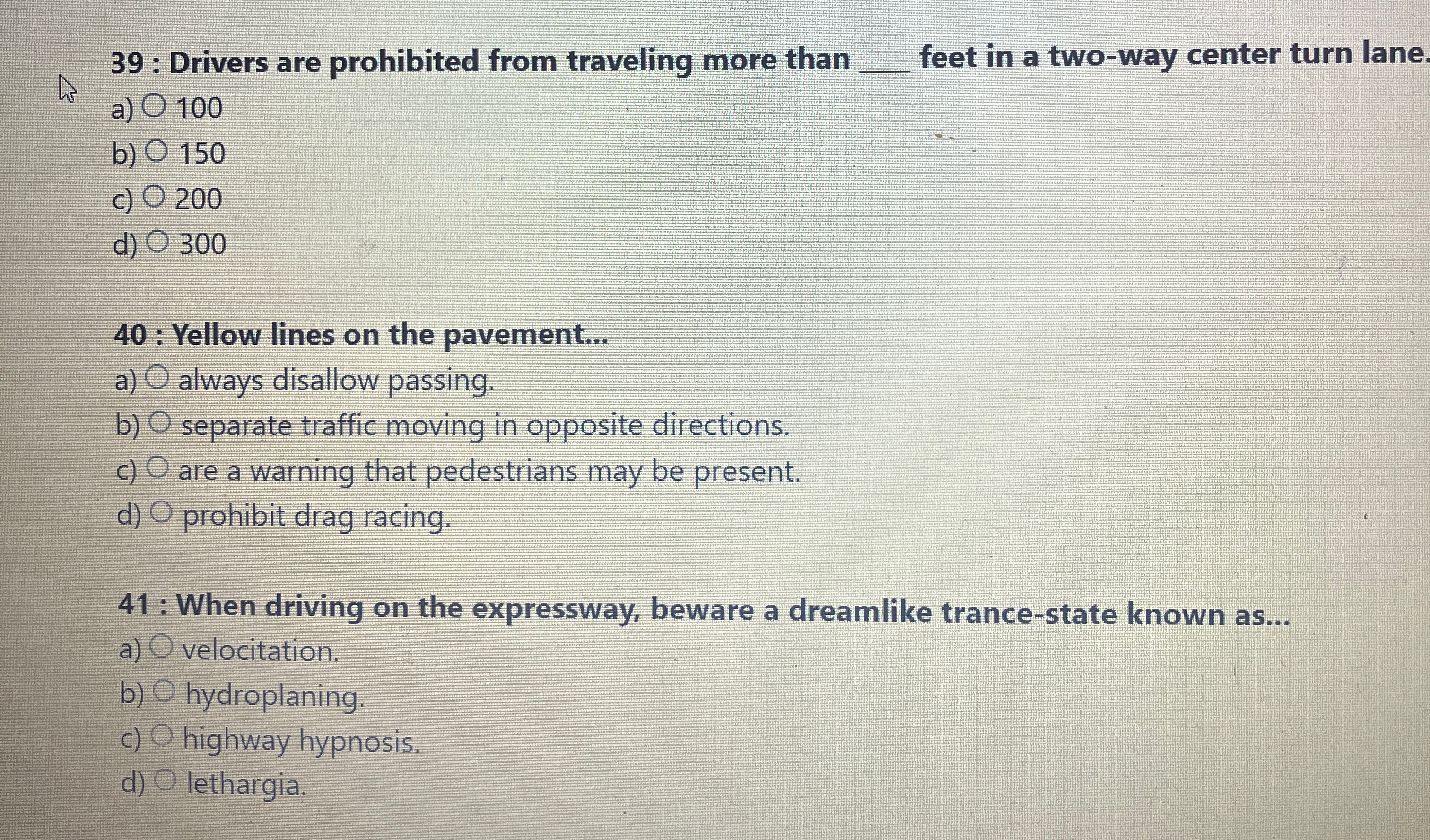 3 9 : Drivers are prohibited from traveling more