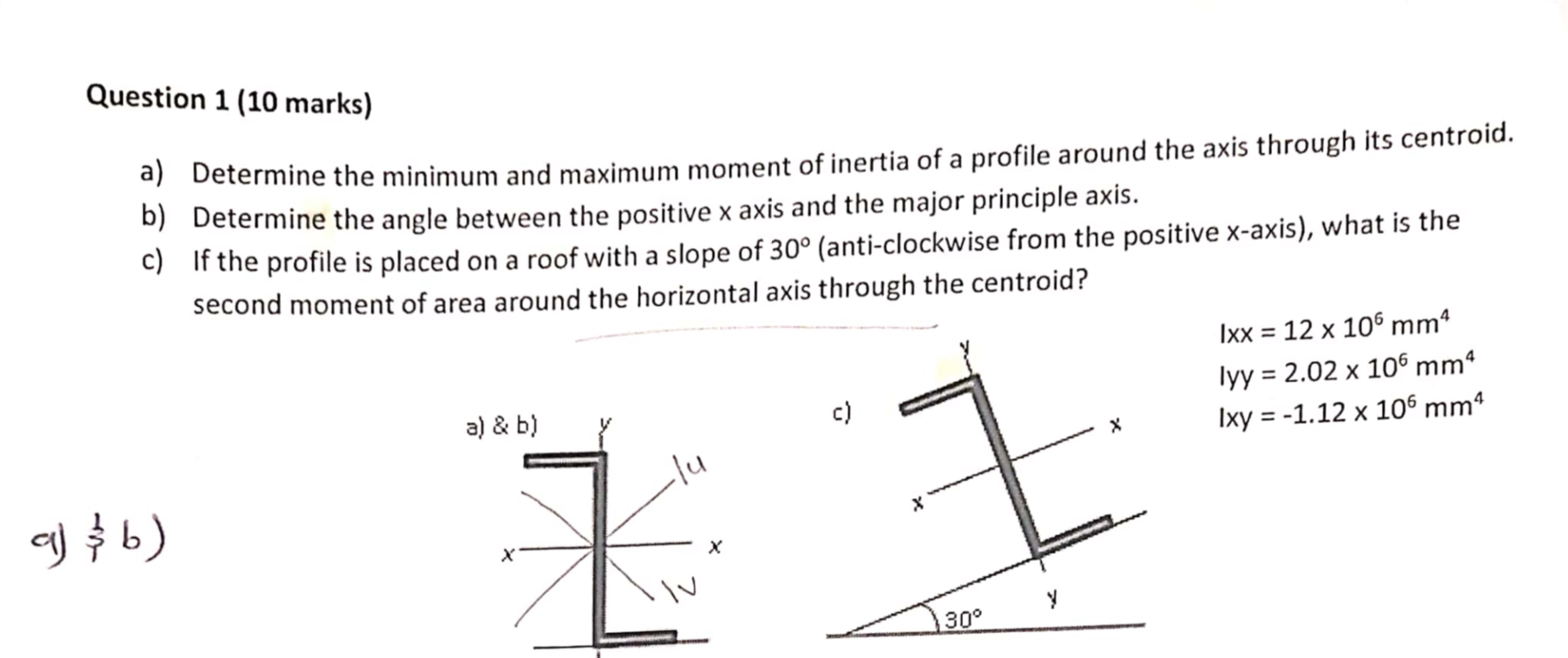 Question 1 ( 1 0 marks ) a ) Determine the