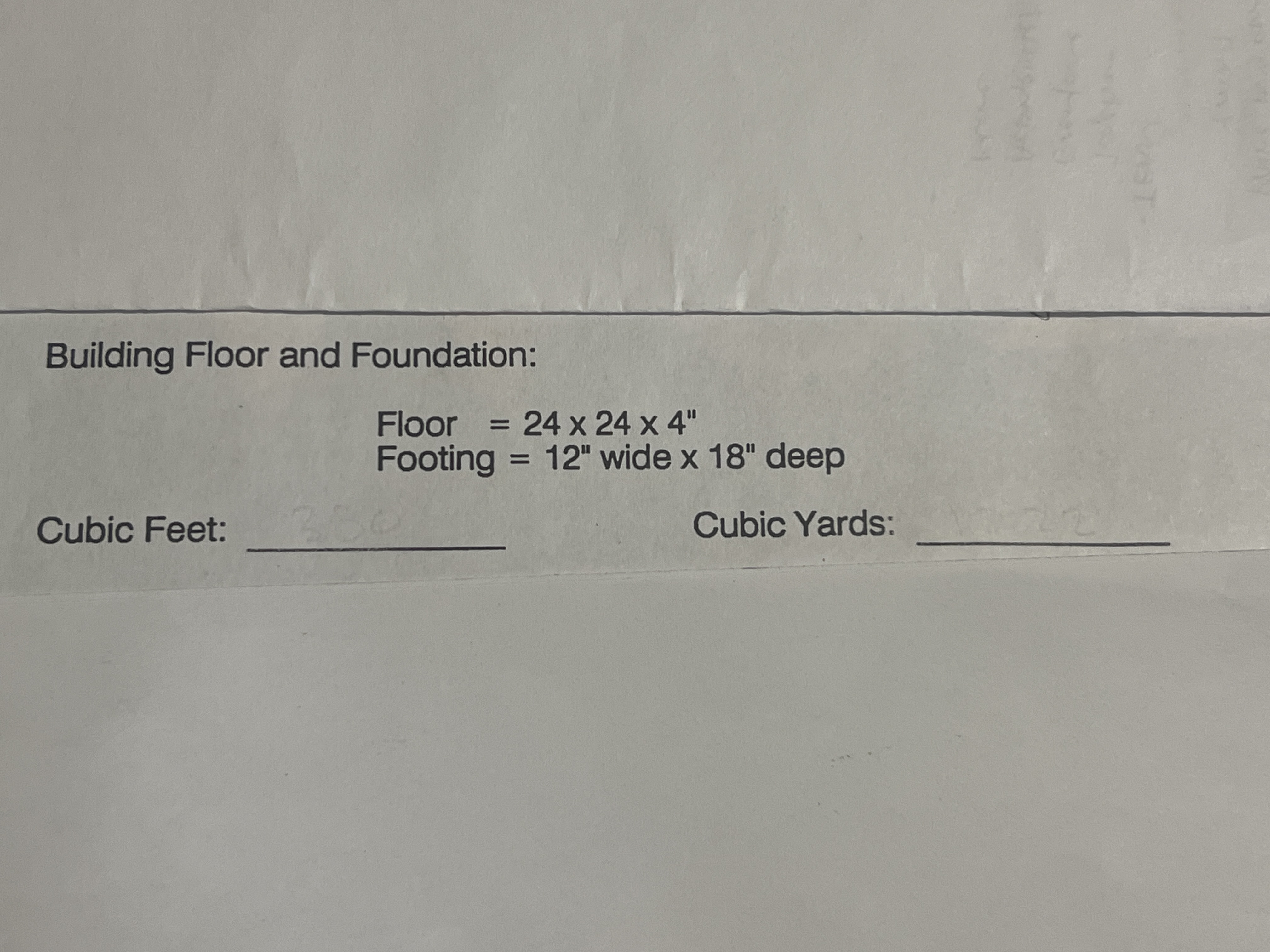 Building Floor and Foundation: Floor = 2 4 2 4 4
