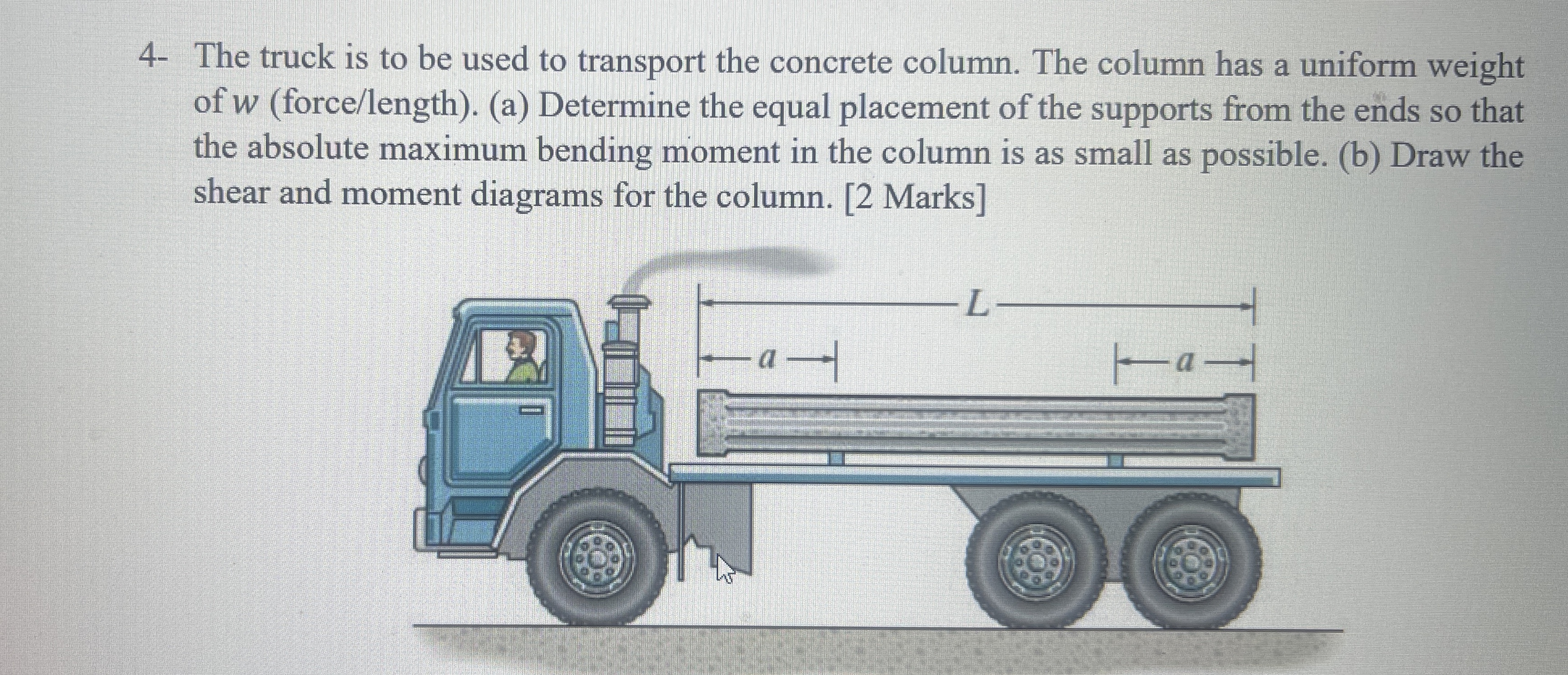 4 - The truck is to be used to transport the