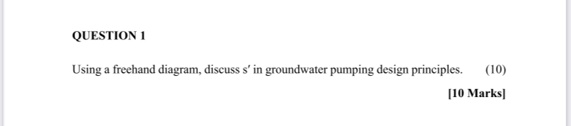 QUESTION 1 Using a freehand diagram, discuss s '