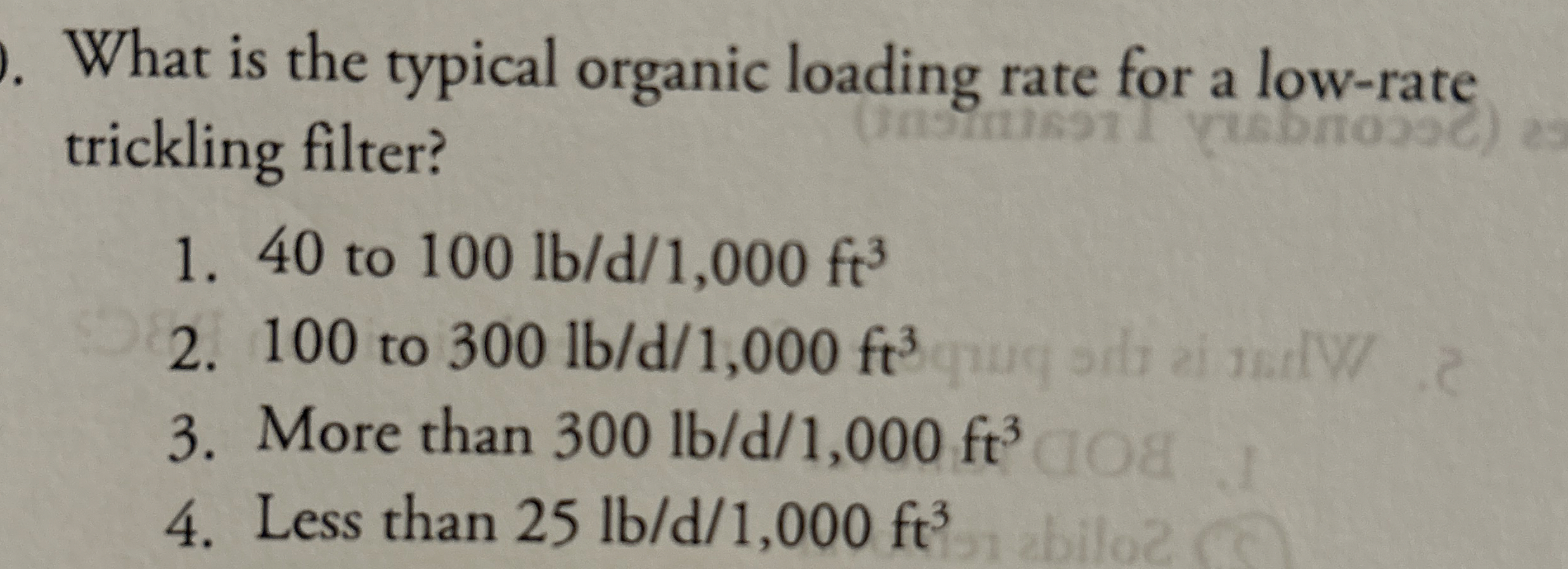 What is the typical organic loading rate for a