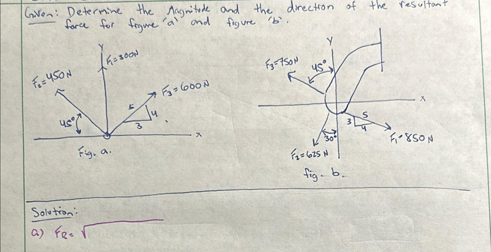 Given: Determine the Magnitude and the direction
