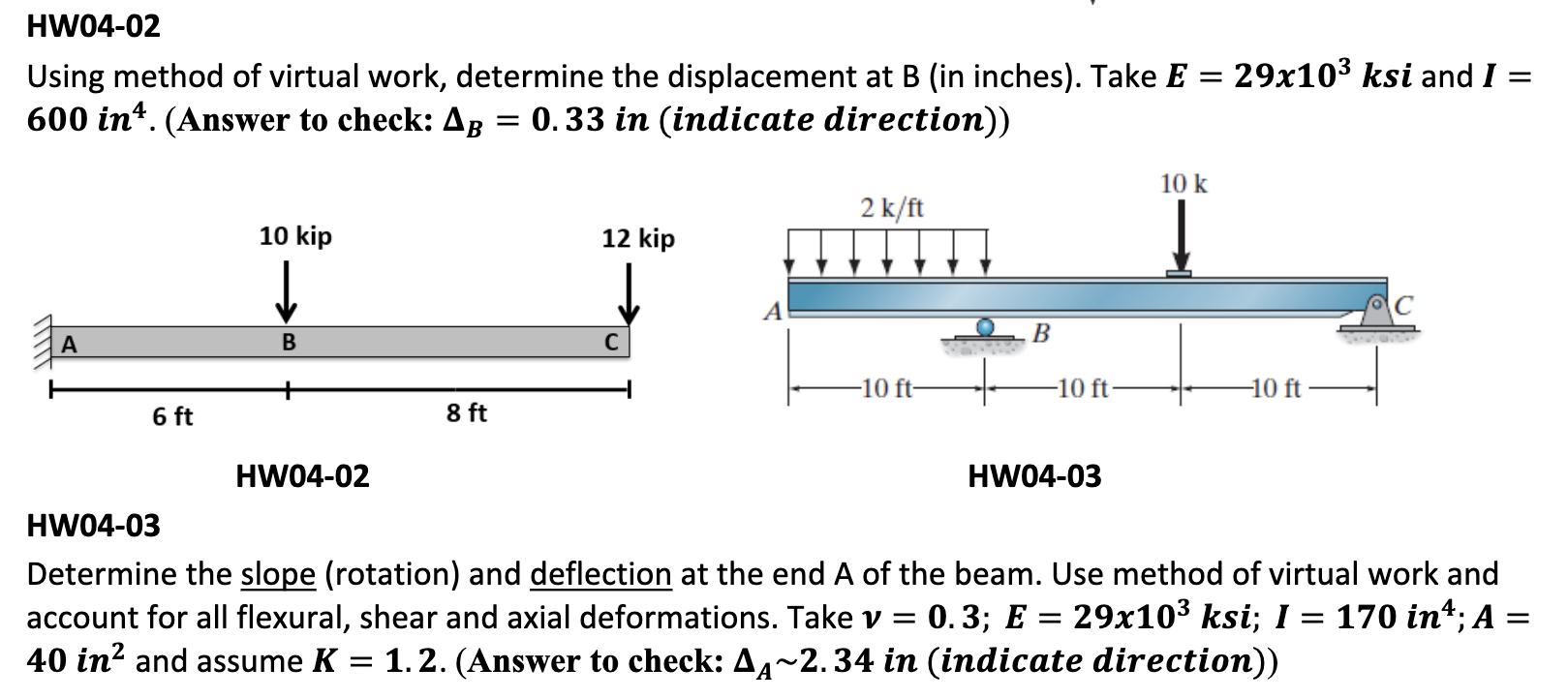 HW 0 4 - 0 2 Using method of virtual work,