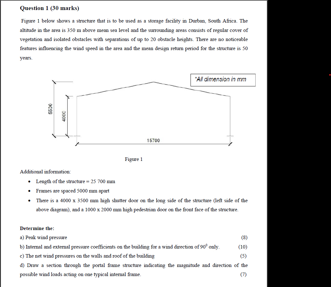 Figure 1 below shows a structure that is to be