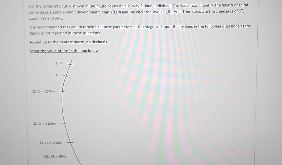 For the composite curve shown in the figure below