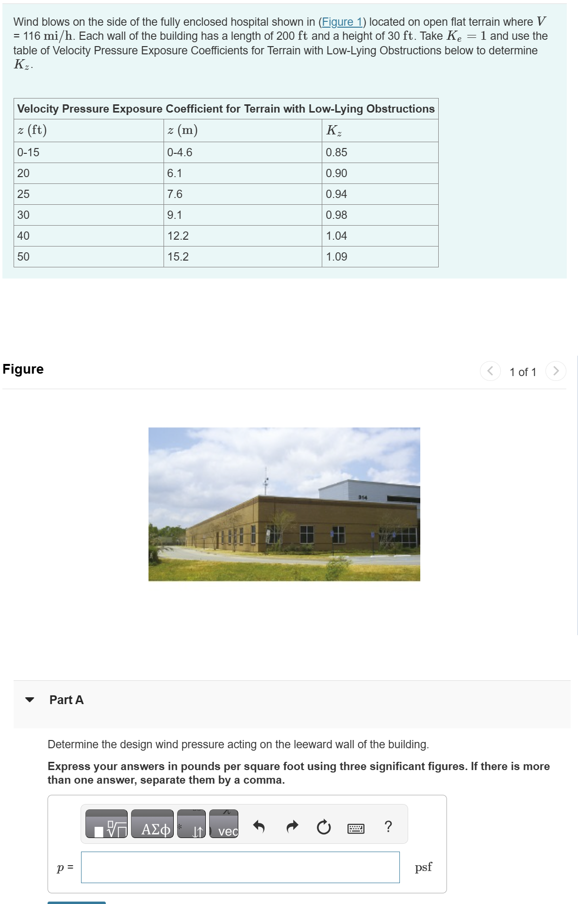 Wind blows on the side of the fully enclosed
