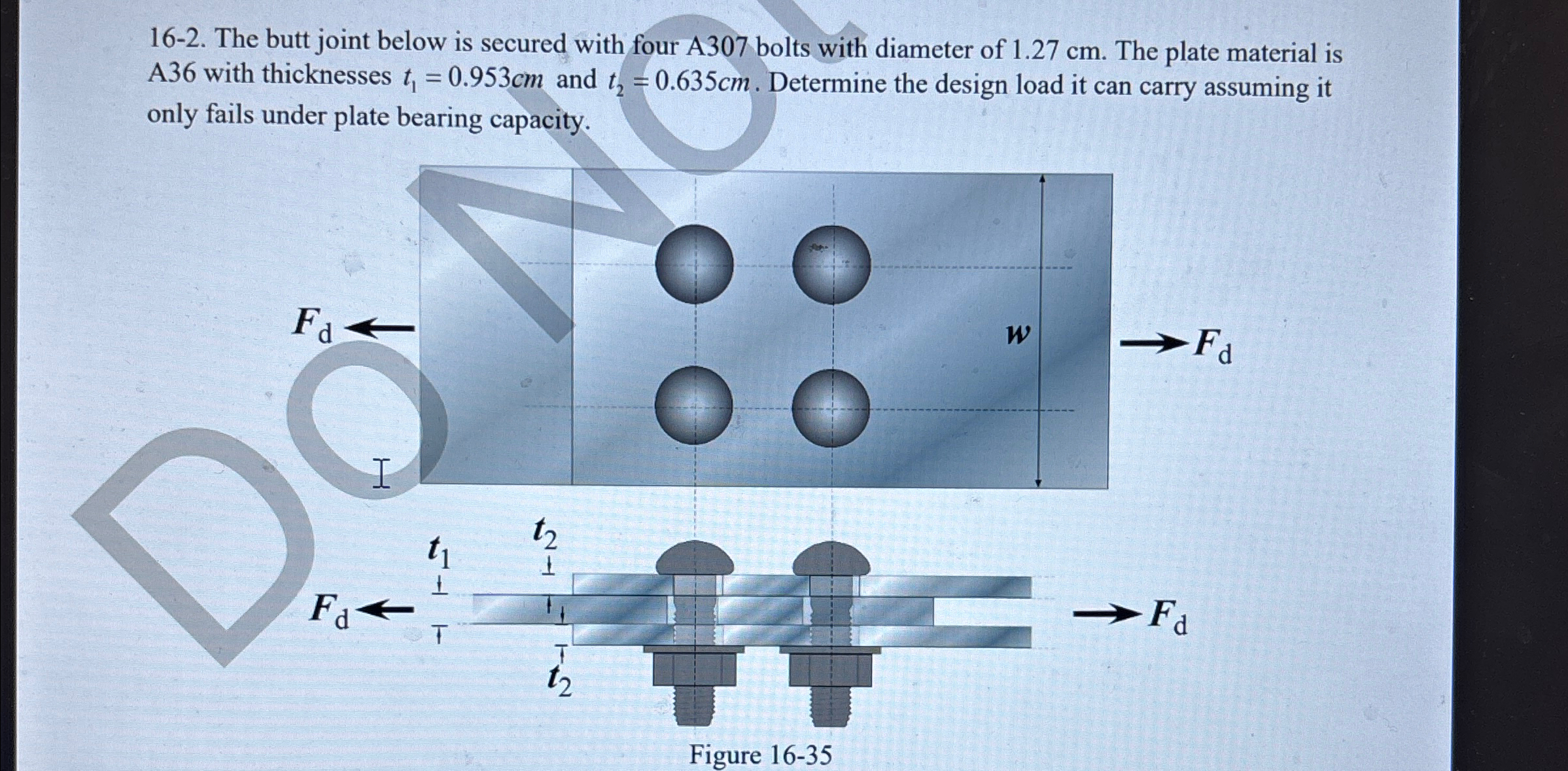 1 6 - 2 . The butt joint below is secured with