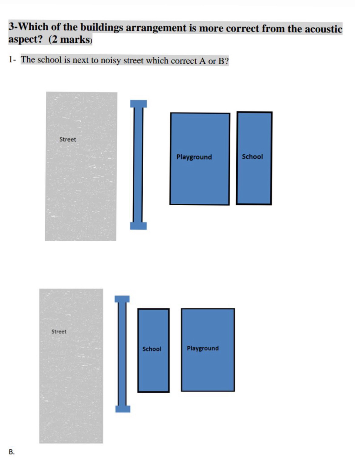 3 - Which of the buildings arrangement is more