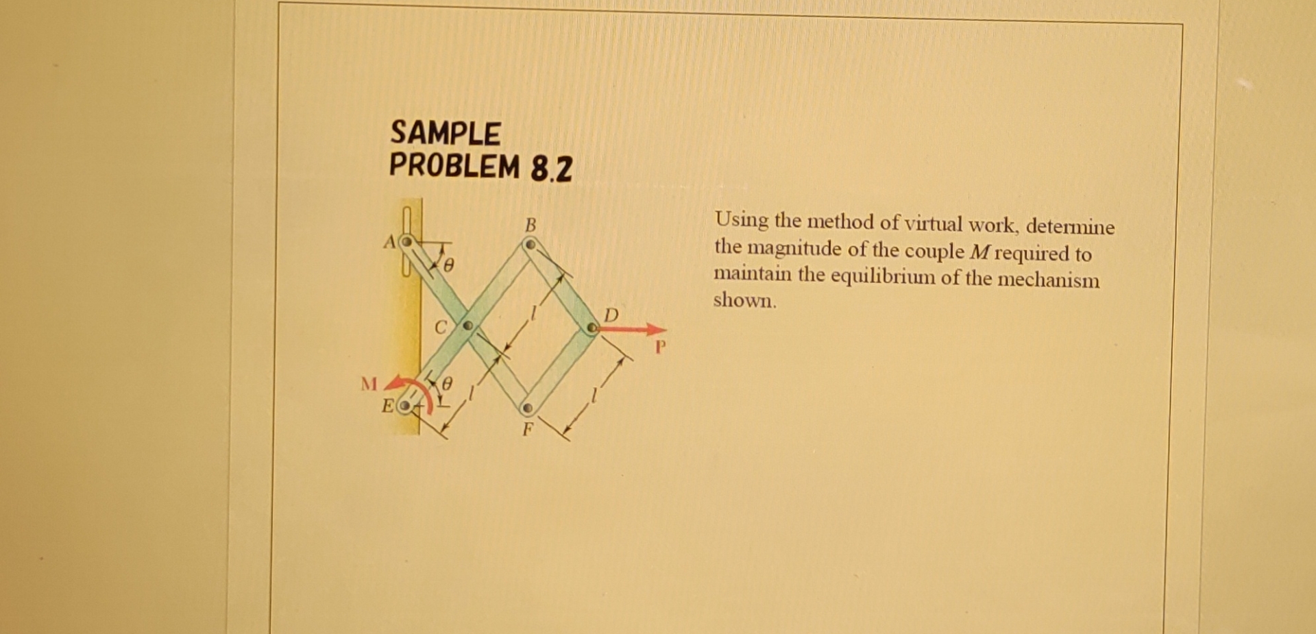 SAMPLE PROBLEM 8 . 2 Using the method of virtual