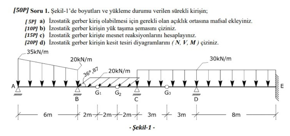 [ 5 0 P ] Soru 1 . ekil - 1 ' de boyutlar ve y
