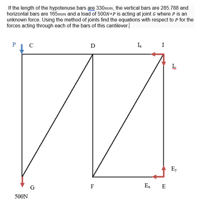 If the length of the hypotenuse bars are 3 3 0 m