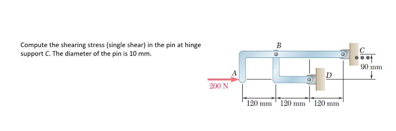 Compute the shearing stress ( single shear ) in
