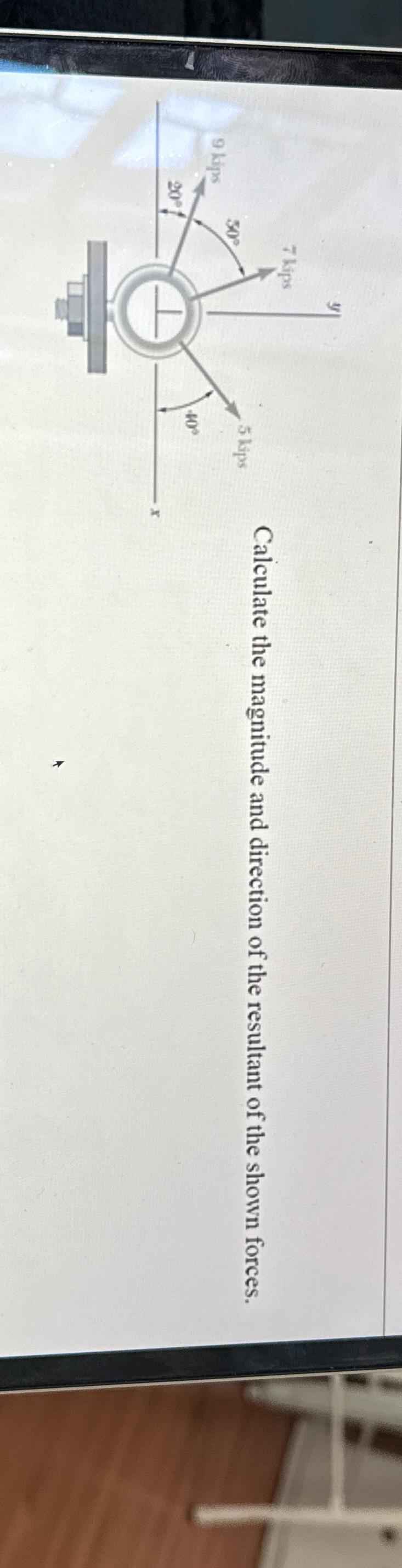Calculate the magnitude and direction of the