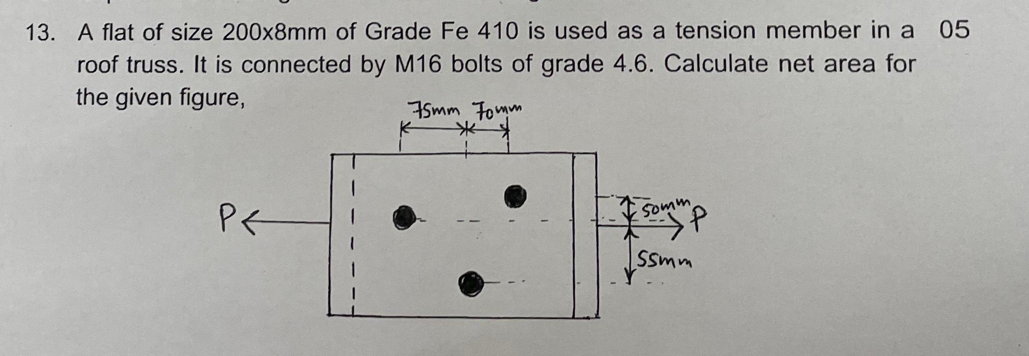 A flat of size 2 0 0 8 m m of Grade F e 4 1 0 is