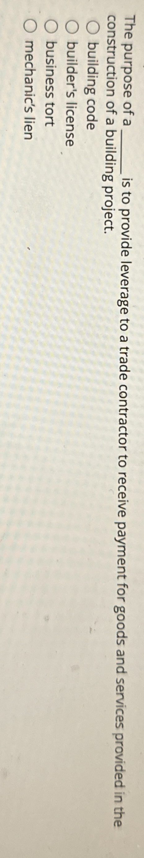 The purpose of a is to provide leverage to a