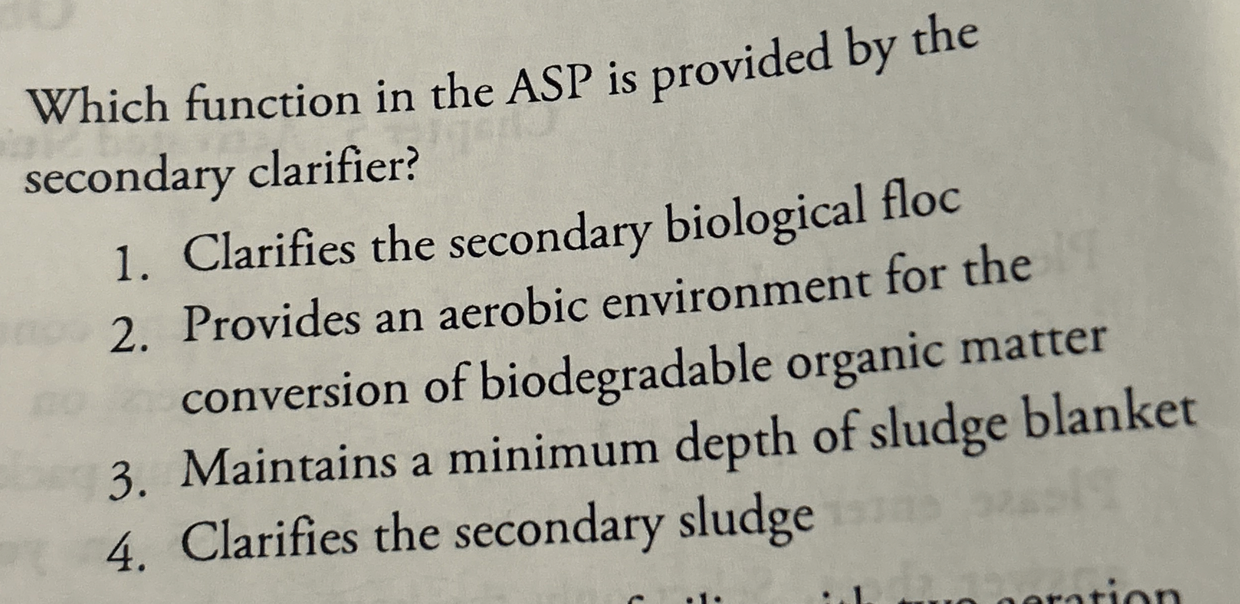 Which function in the ASP is provided by the