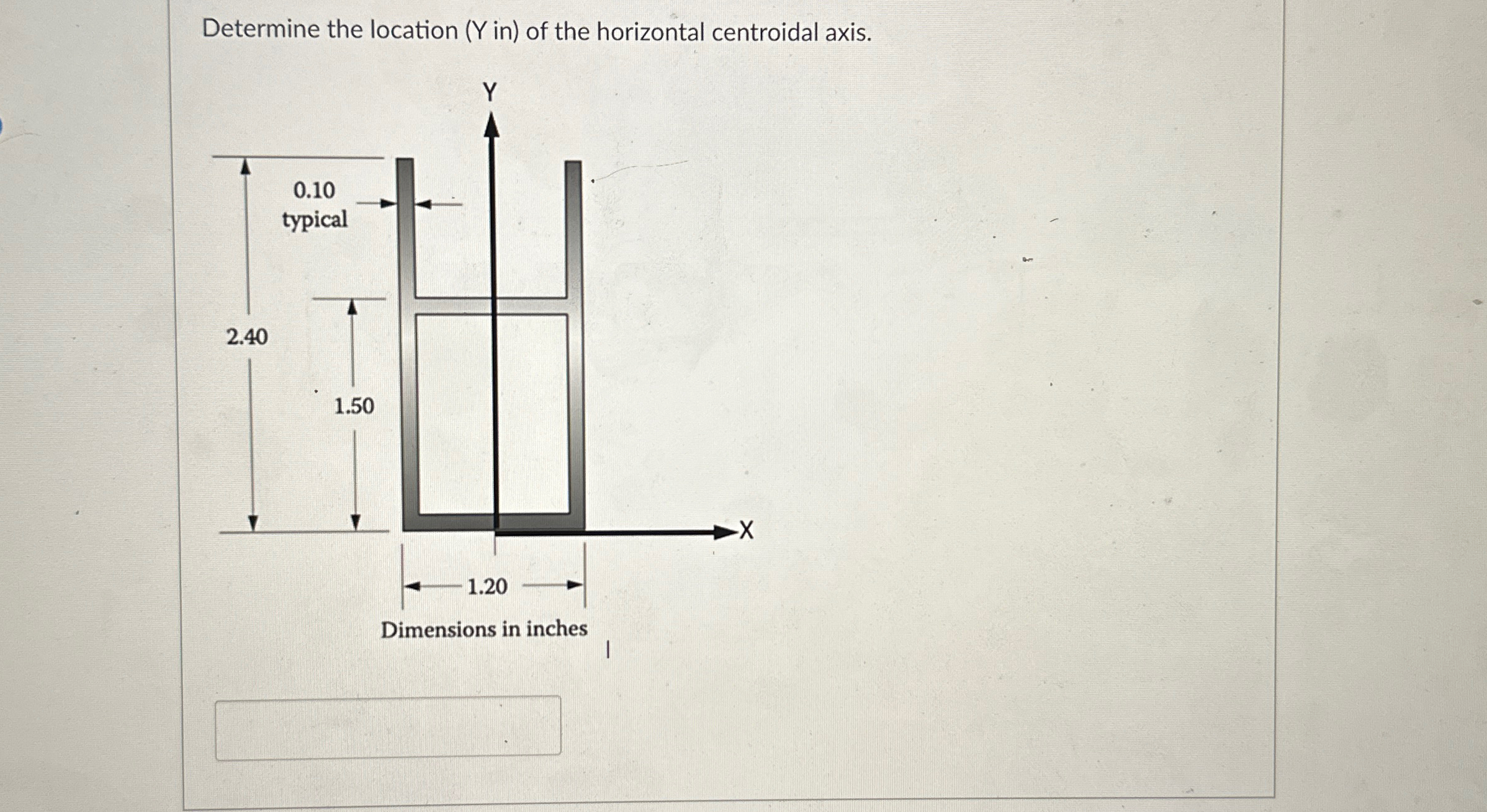 Determine the location in ) of the horizontal