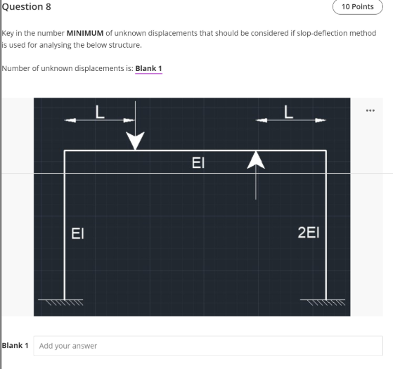 Question 8 Key in the number MINIMUM of unknown