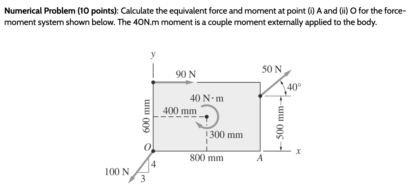Numerical Problem ( 1 0 points ) : Calculate the