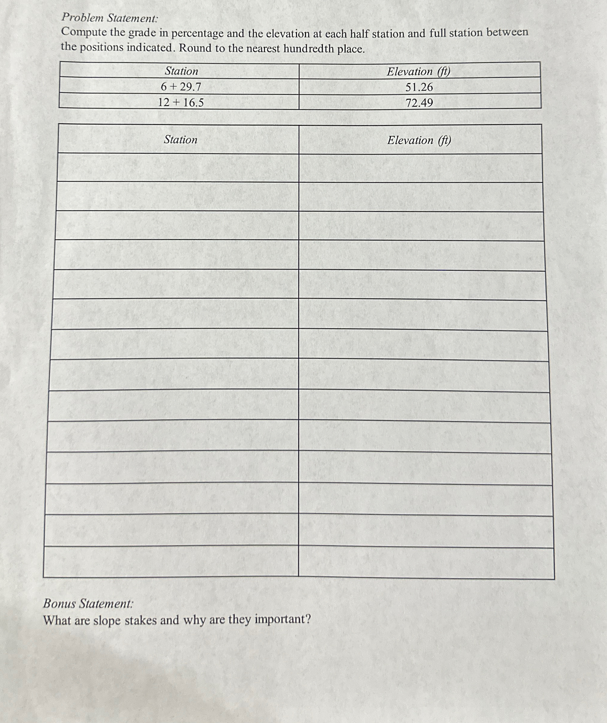 Problem Statement: Compute the grade in