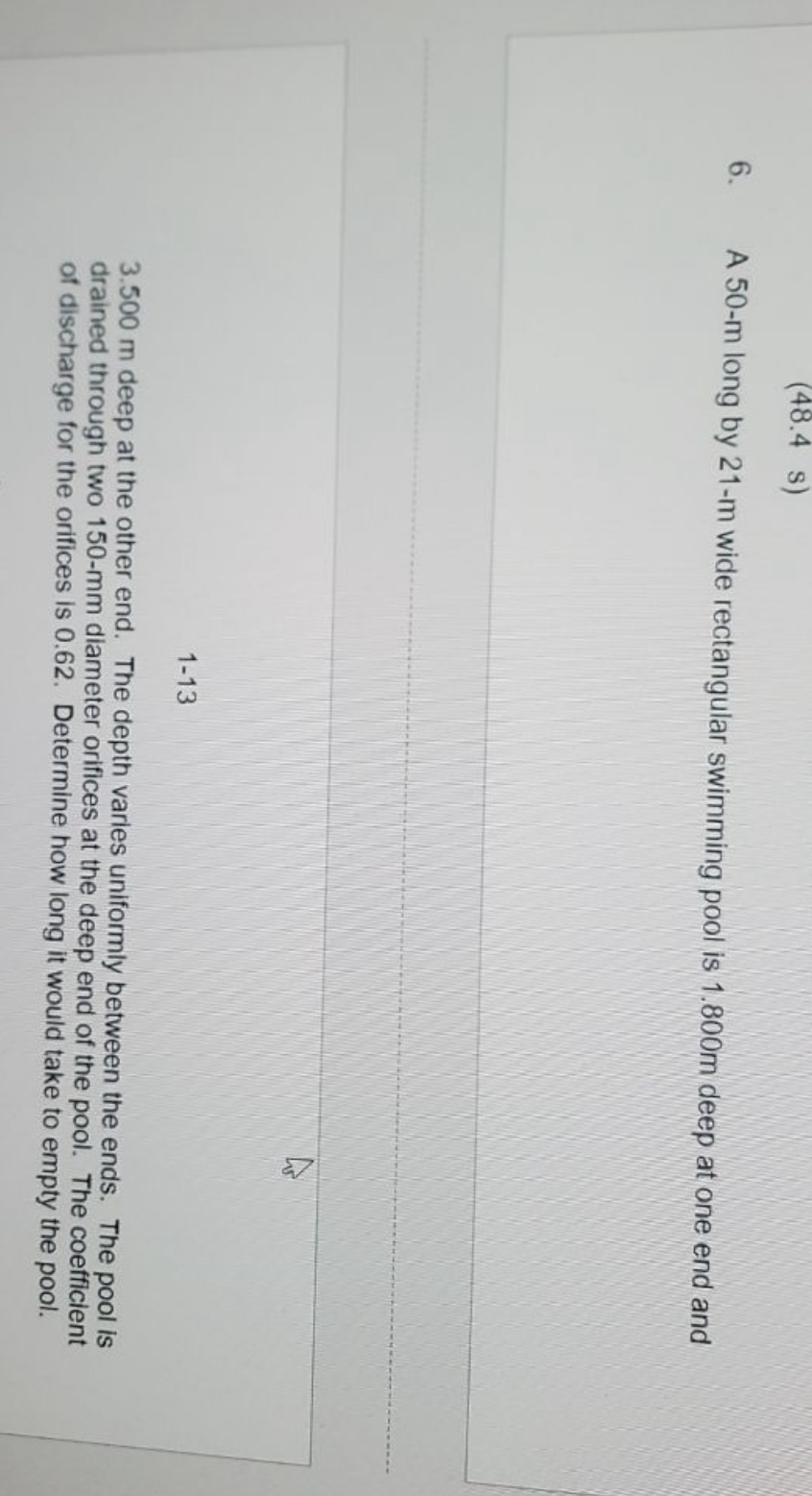 A 5 0 - m long by 2 1 - m wide rectangular