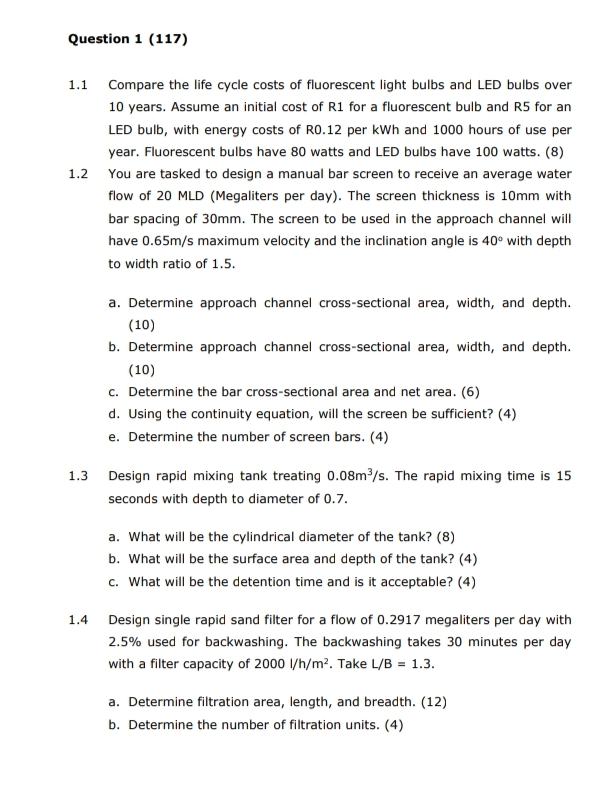 Question 1 ( 1 1 7 ) 1 . 1 Compare the life cycle