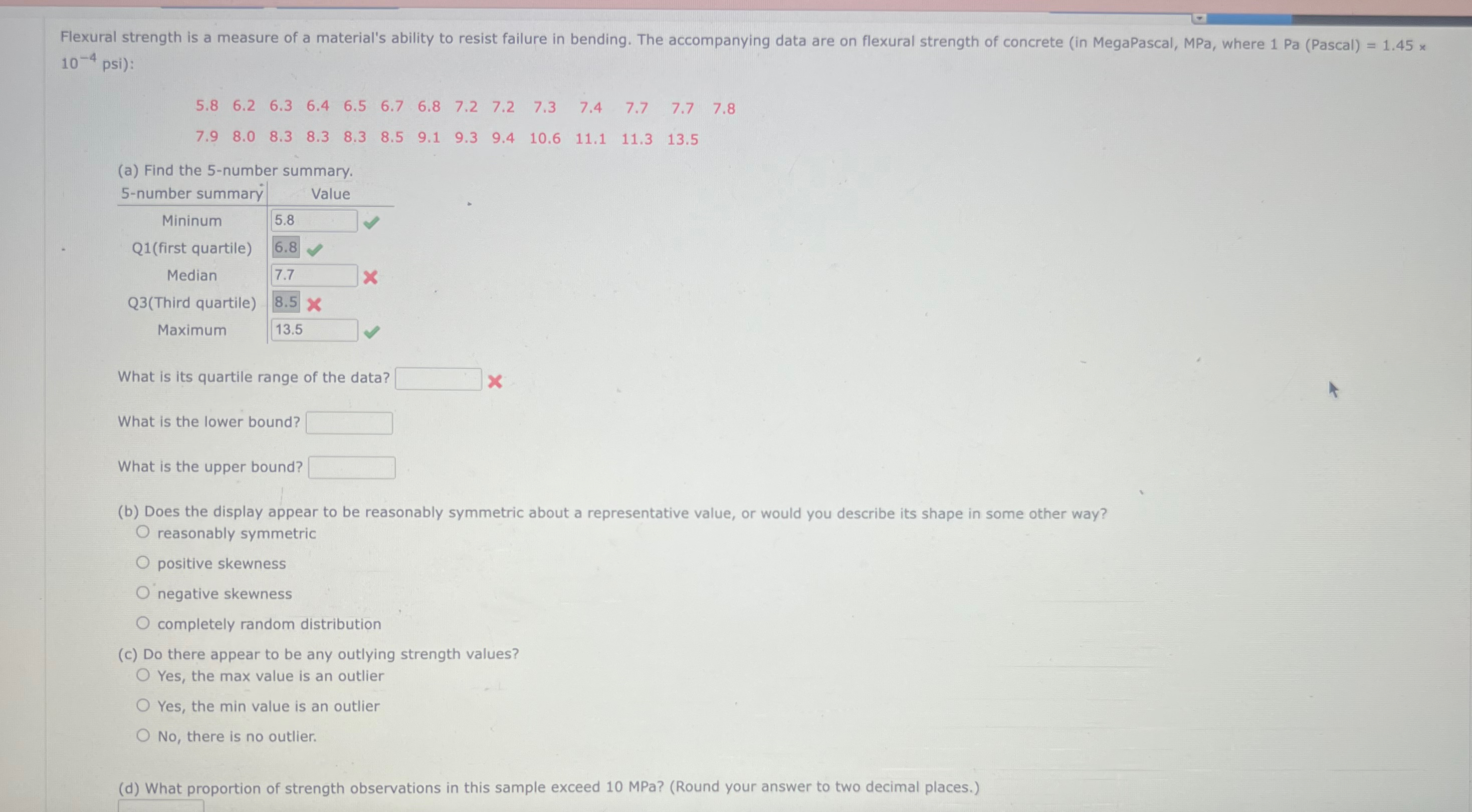 Flexural strength is a measure of a material's