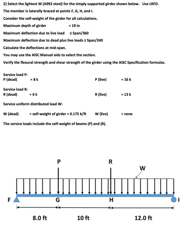 Select the lightest W ( A 9 9 2 steel ) for the