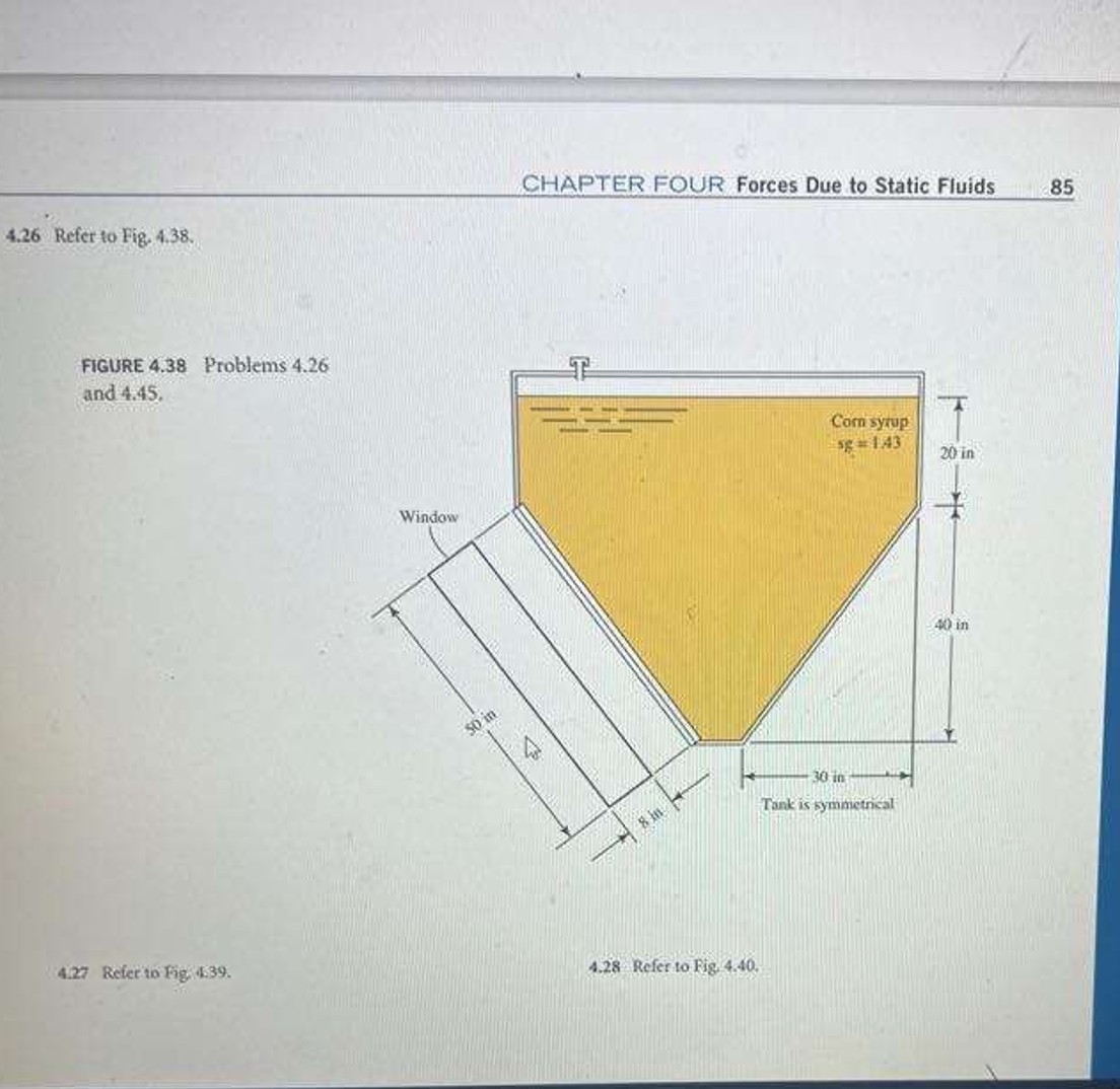 CHAPTER FOUR Forces Due to Static Fluids 8 5 4 .