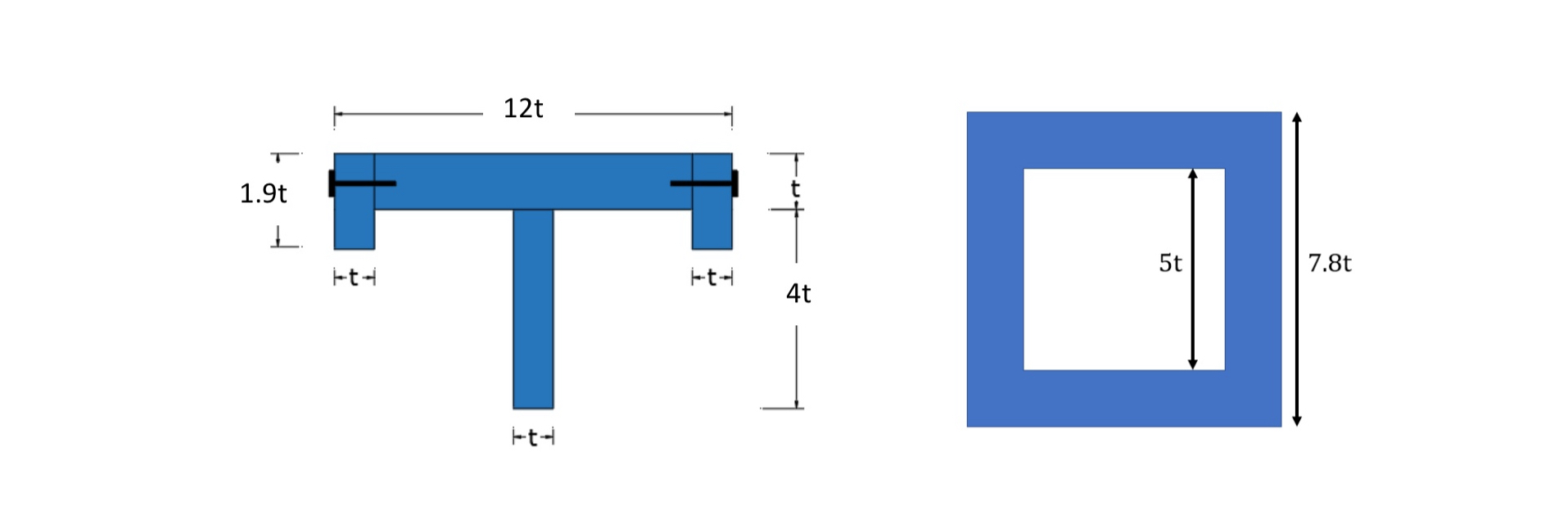 What is maximum spacing between nails for T beam