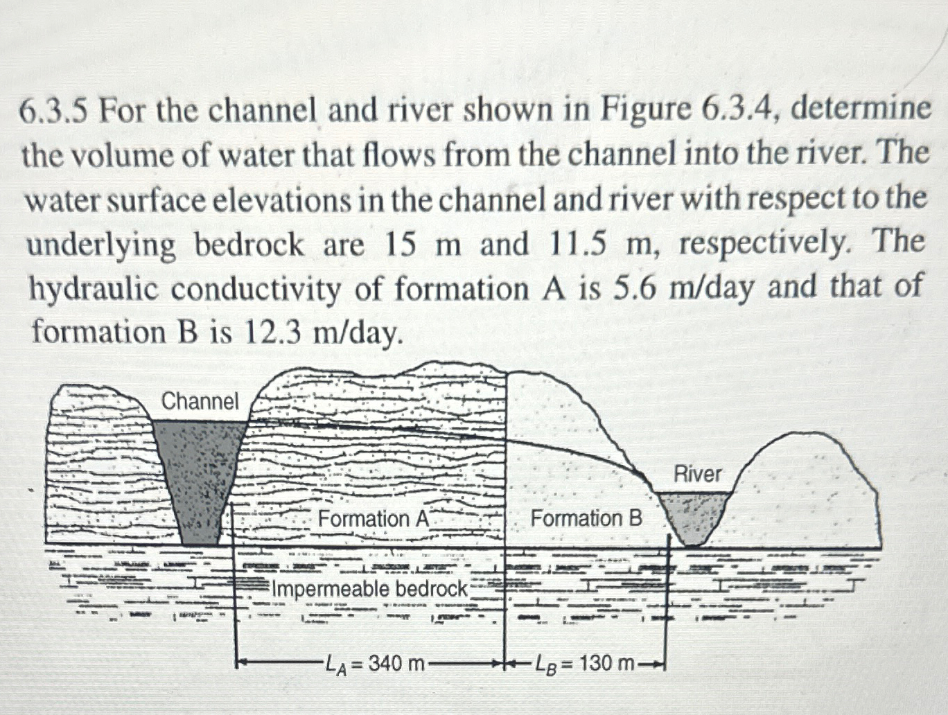 6 . 3 . 5 For the channel and river shown in