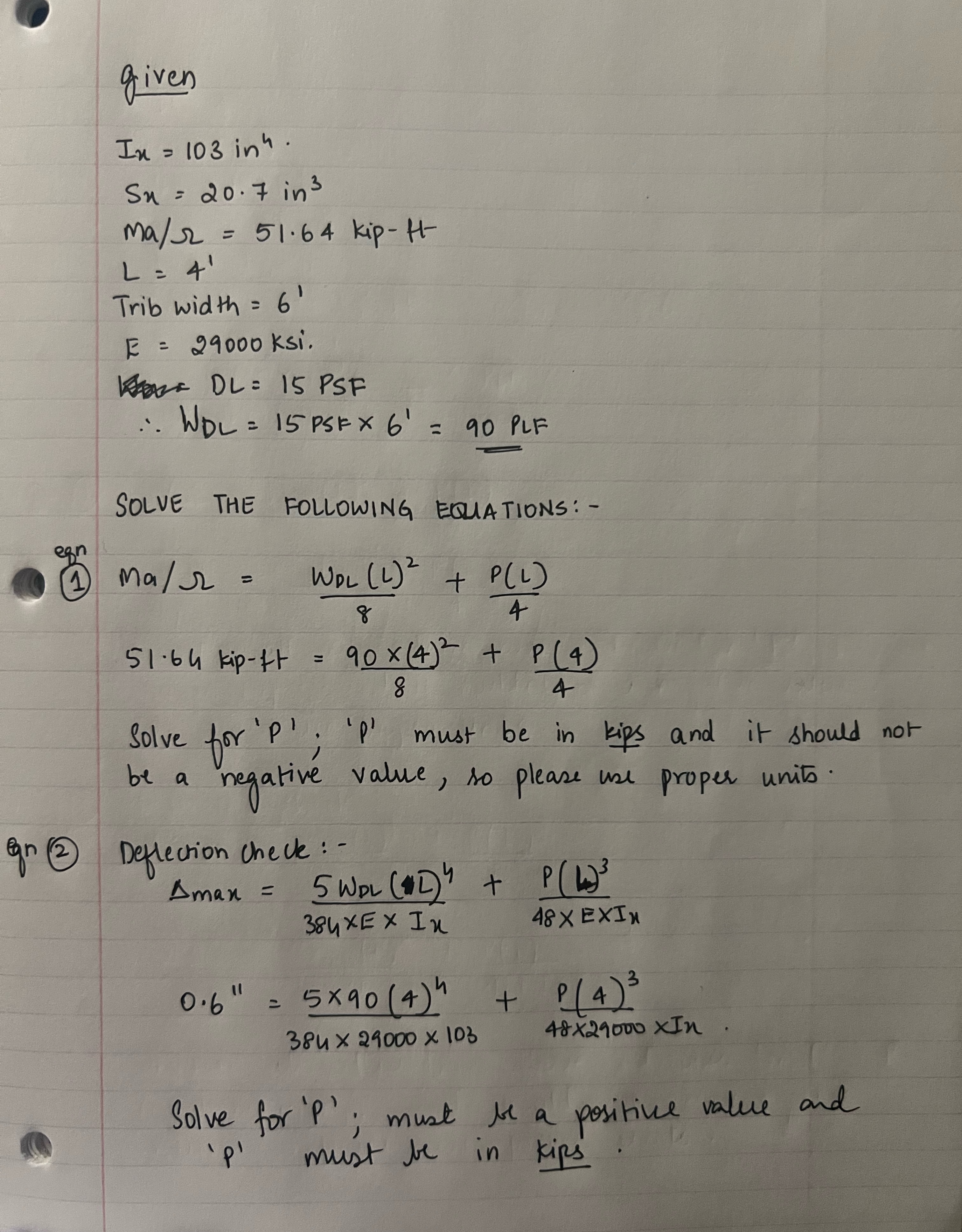 Solve for P by substituting the given values. Ive