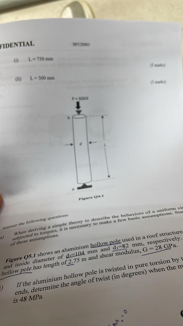 FIDENTIAL B . cany ) ( i ) L = 7 5 0 m m maks ) (